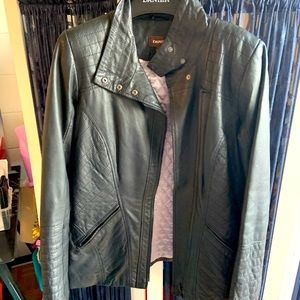 Black leather jacket